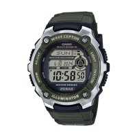 카시오 Casio Wave Ceptor 일루미네이터 멀티 밴드 5 남성용 시계 초록색 WV-200R-3A