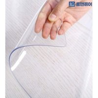 유리대용 식탁 책상 테이블 PVC 실리콘 비닐 투명 매트 맞춤 원형