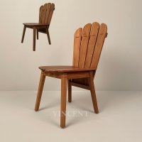 빈센트 플로라 TEAK WOOD 2 Color 원목의자 업소용 편한식탁의자 우드슬랩 NATURAL