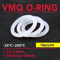 고무링 고무패킹 10pcs vmq 흰색 실리콘 개스킷 cs 2 외경 6 2 외경 하얀