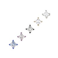 투모로우오브젝트 starry dream earring 03 별빛 세팅 스퀘어 큐빅 귀걸이