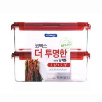 KOMAX 더투명한 김치통 직사각 3 1L 3 1L 김치용기