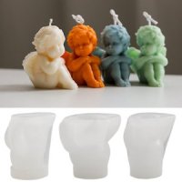댕댕구리 3D 천사 실리콘 몰드 수제 비누 캔들 DIY -A