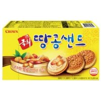 크라운 국희 땅콩 샌드 과자 155g 12개 31개