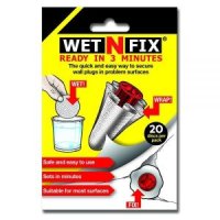 WETNFIX 20 디스크 - 벽 앵커를 빠르게 고정합니다 커튼 레일 화장실 롤 홀더와 같은 느슨한 벽 설비에