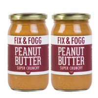 픽스 앤 포그 슈퍼 크런치 피넛 버터 땅콩잼 Fix Fogg Peanut Butter 375g 2개