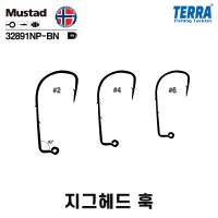 지그훅 지그헤드 훅 머스타드 MUSTAD 자작 배스 볼락 전갱이 꺽지 송어 6 8 10 12 조개봉돌 30개 0 5g