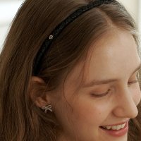 오블라 Metal thread point slim hair band