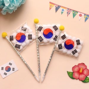 태극기 볼펜 5set 어린이 유치원 우리 나라사랑 만들기