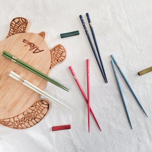 설렘하우스 천연목 옻칠 나무젓가락 부엉이 5p