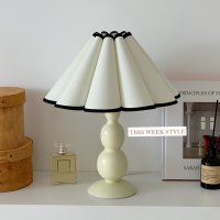 Pleats Wood Lamp 감성 우드 플리츠 단스탠드 침실 조명 빈티지 무드등 램프 협