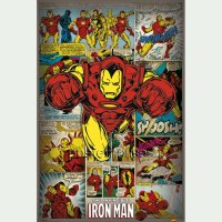 MAXI Poster 포스터 61x91 - 아이언맨 Iron Man retro 액자형판넬