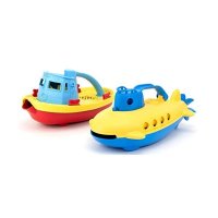 Green Toys Tug Boat Submarine Combo Pack