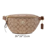 COACH 바배 코치 페블레더 벨트백 F48740khaki