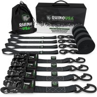 Rhino USA 자동바 X 4 깔깔이바 미니 라쳇바 캠버클 화물차 벨트 고정바 스트랩