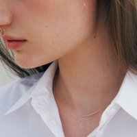 베흐트 mince necklace 2 colors 925실버 스네이크 체인 레이어드 목걸이