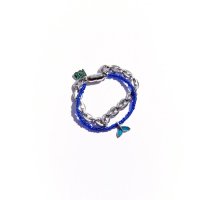 니로 세렌디피티 22 남여공용 [주문제작] EiGHT CHAiN & DOLPHiNE BLUE BEADS BRACELET #77 멀티 #75