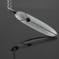 [종로공장] 실버 925 서프 서핑 롱보드 리쉬스타 목걸이 (Silver surf surfing Longbord Leashstar necklace) JN003N