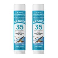 Badger 뱃저 키즈 워터프루프 선스크린 선스틱 SPF30 18.4g 2개 무향