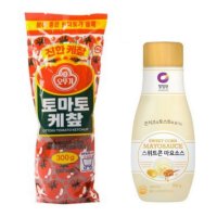 오뚜기 토마토케찹 +스위트콘 마요소스(콘치즈&토스트와 어울리는)