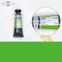 미젤로 미션 티타늄 수채화 과슈 물감 15ml 낱색 Yellow Green G225