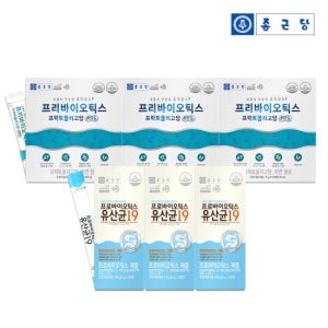 종근당 프리바이오틱스 FOS 3박스+종근당 유산균19 30포 3박스