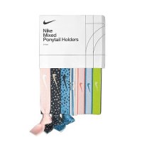 [NIKE] 나이키 로고 포니테일 홀더스 머리끈 9팩 N0003537-309 핑크/블루