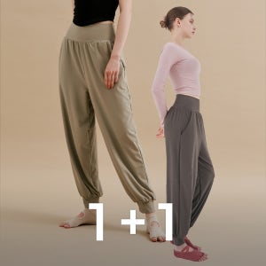 데일리 소프텍스 조거 여자 팬츠 요가웨어 1+1