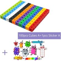 넘버블럭스 블록 큐브 피규어 알파벳로어 넘버블럭 100가지 수학 Numberblocks 멀티 계산 선물 Set A