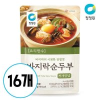 청정원 요리한수 바지락순두부찌개양념 150g 16개 푸드플러스