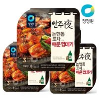 청정원 논현동포차스타일 매운껍데기 180g 3개