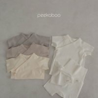 피카부 바닐라 배냇세트 4컬러 신생아옷 배냇저고리 peekaboo