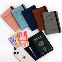 두두 여권 커버 지갑케이스 가죽 여행용품 RFID방지 커플 패스포트 해외용 가방 파우치