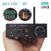 AkLIAM D1 ES9038Q2M DAC QCC5125 블루투스 DAC 보드 APTX-HD LDAC HIFI 사운드 디코더 Rod Rain Audio  블랙