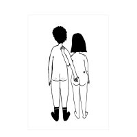 Helen B 네이키드 커플백 엽서 Naked Couple Back Post Card