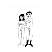 Helen B 네이키드 커플 엽서 Naked Couple Post Card