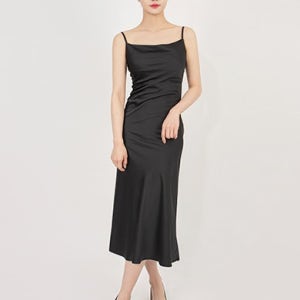 씨엘 슬립 드레스 블랙 LDP62