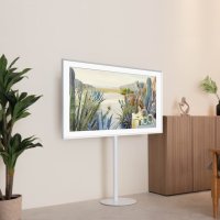 55인치 45인치 UP DOWN 삼탠바이미 LG 삼성 프레임 티비스탠드 120cm 화이트  화이트+가구슬라이드