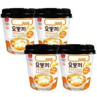 요뽀끼 고소한 치즈 떡볶이 컵  120g  4개