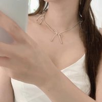 원로그 리본 비즈 necklace 네크리스