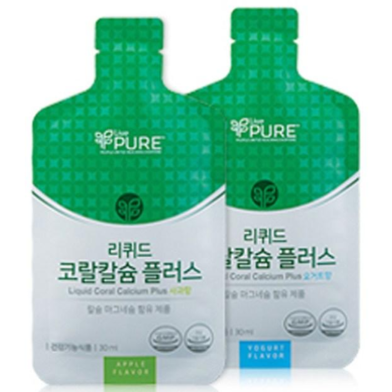 리브퓨어 <b>리퀴드 코랄칼슘플러스</b> 파우치 <b>요거트향</b>  840ml  1박스