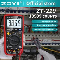 ZOYI ZT219 디지털 멀티미터 19999 아날로그 테스터  True RMS 전문 멀티메트로 DIY 트랜지스터 커패시터  NCV 테스터  Lcrmeter