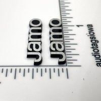 JAMO 스피커 배지 로고 쌍 은색 플라스틱 조각