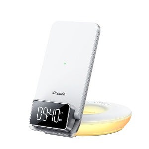 [Mcdodo] 15W 고속 무선충전 LED 무드등 접이식 탁상용 알람 시계