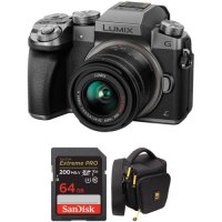 [관부가세포함] Panasonic Lumix G7 Mirrorless Camera with 14-42mm Lens and Accessories Kit (Silver) PADMCG7