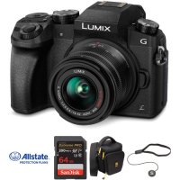 [관부가세포함] Panasonic Lumix G7 Mirrorless Camera with 14-42mm Lens Deluxe Kit (Black) PADMCG7KBDK