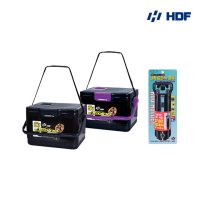 HDF 인수상회 해동 에깅스페셜 아이스박스 9L 로드거치대 셋트 블랙PP 로드거치대 2개 HB-1127