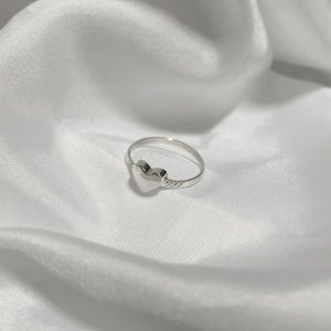 손,잡아줄게 유기견🐈유기묘 후원 하트하트 실버 은반지, 손,잡아줄게