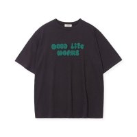 GLW 굿라이프웍스 오버사이즈 로고 나염 반팔 티셔츠 차콜 OVERSIZED LOGO HALF T-SHIRTS CHARCOAL