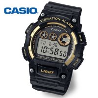 CASIO 카시오 진동알람 10년전지 군인시계 W-735H-1A2V